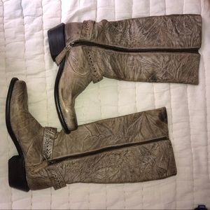 Stetson handmade boots crackle soft leather 6.5